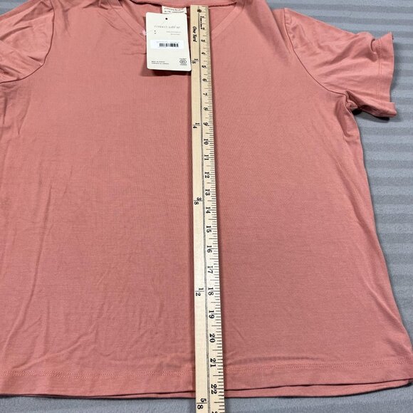 Encircled Shirt Womens XL Terra Cotta The Going Places V-Neck Bamboo Tee Soft - Picture 7 of 7